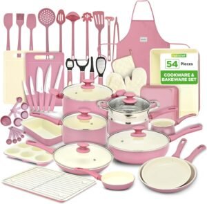 NutriChef 54-Piece Kitchen Cookware Set